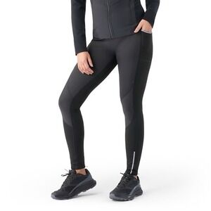 Smartwool Women's Active Fleece Wind Tights Black Wicking Size XS NEW $140